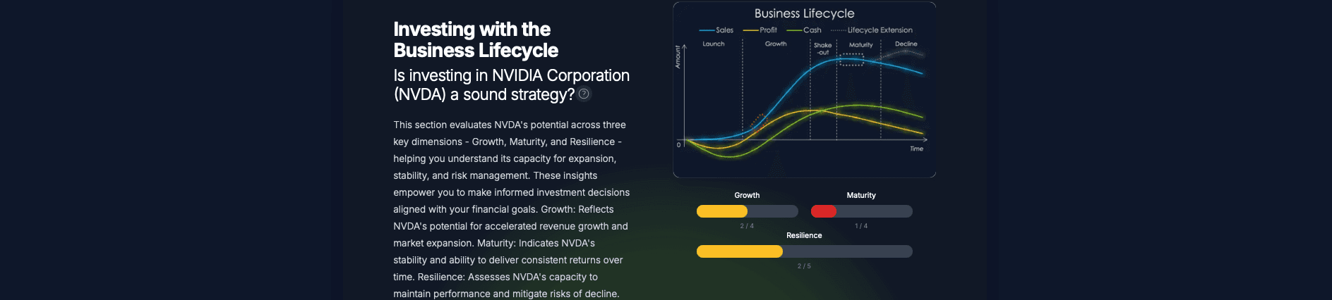 Business lifecycle research illustration